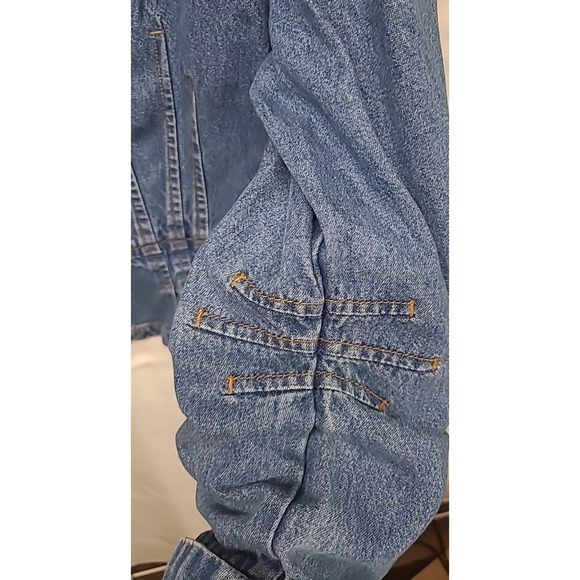 Women's Jean Jacket Military Style Sz XL - Picture 10 of 11